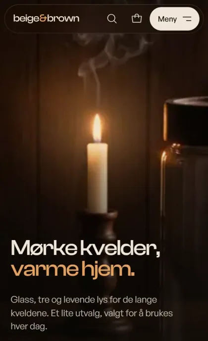 Forsiden Kveld på mobil